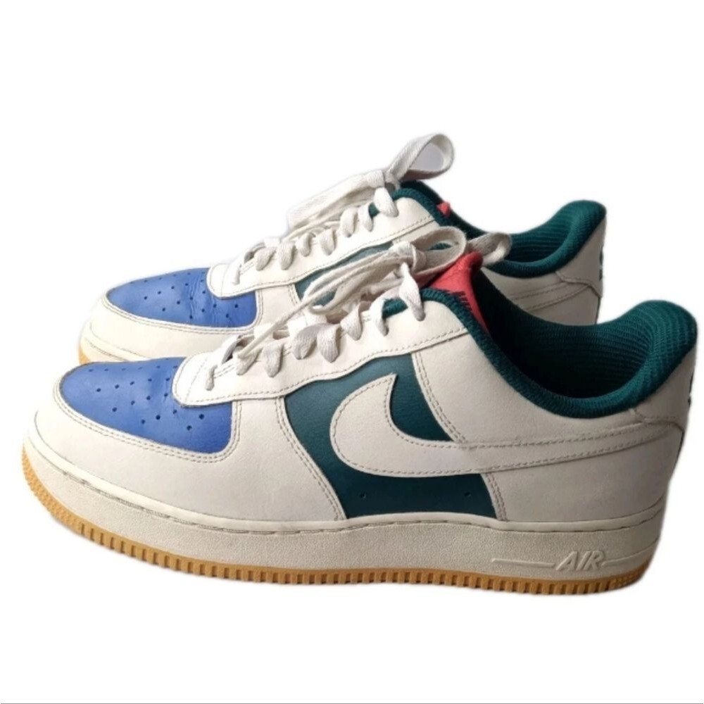 Nike By You ID Air Force 1 One CT7875-994 Men's Size 8.5 Blue Green White